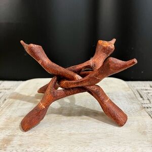 Rustic Wooden Art Stand Sculpture